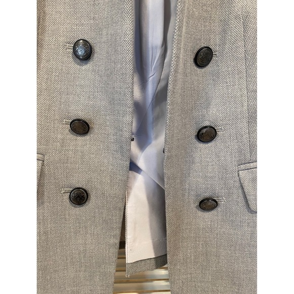 White House Black Market‎ Gray Blazer Jacket Double Breasted Womens Size 8 - Picture 2 of 6